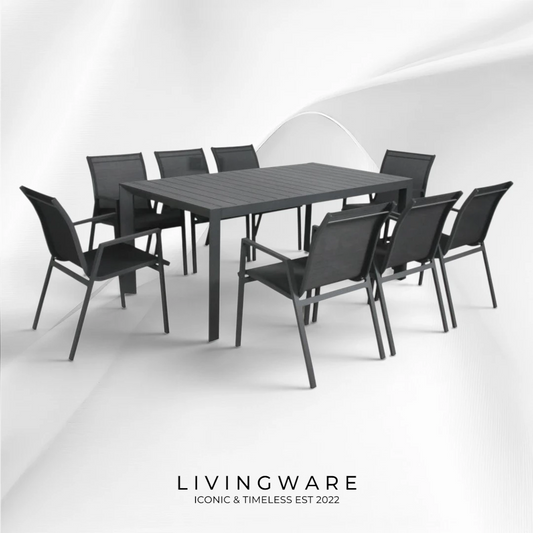 livingware icaria 7 pcs outdoor dining table and chairs australia