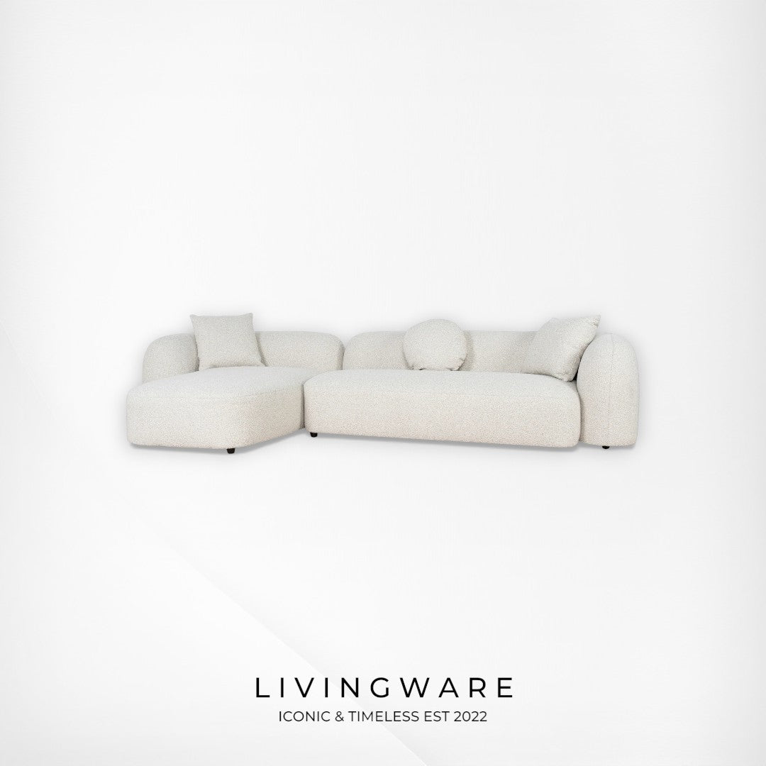 livingware furniture amazon beige 3seater left chaise sofa