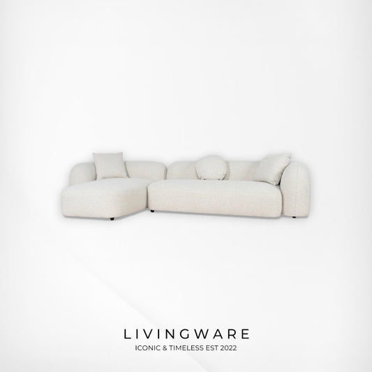 livingware furniture amazon beige 3seater left chaise sofa