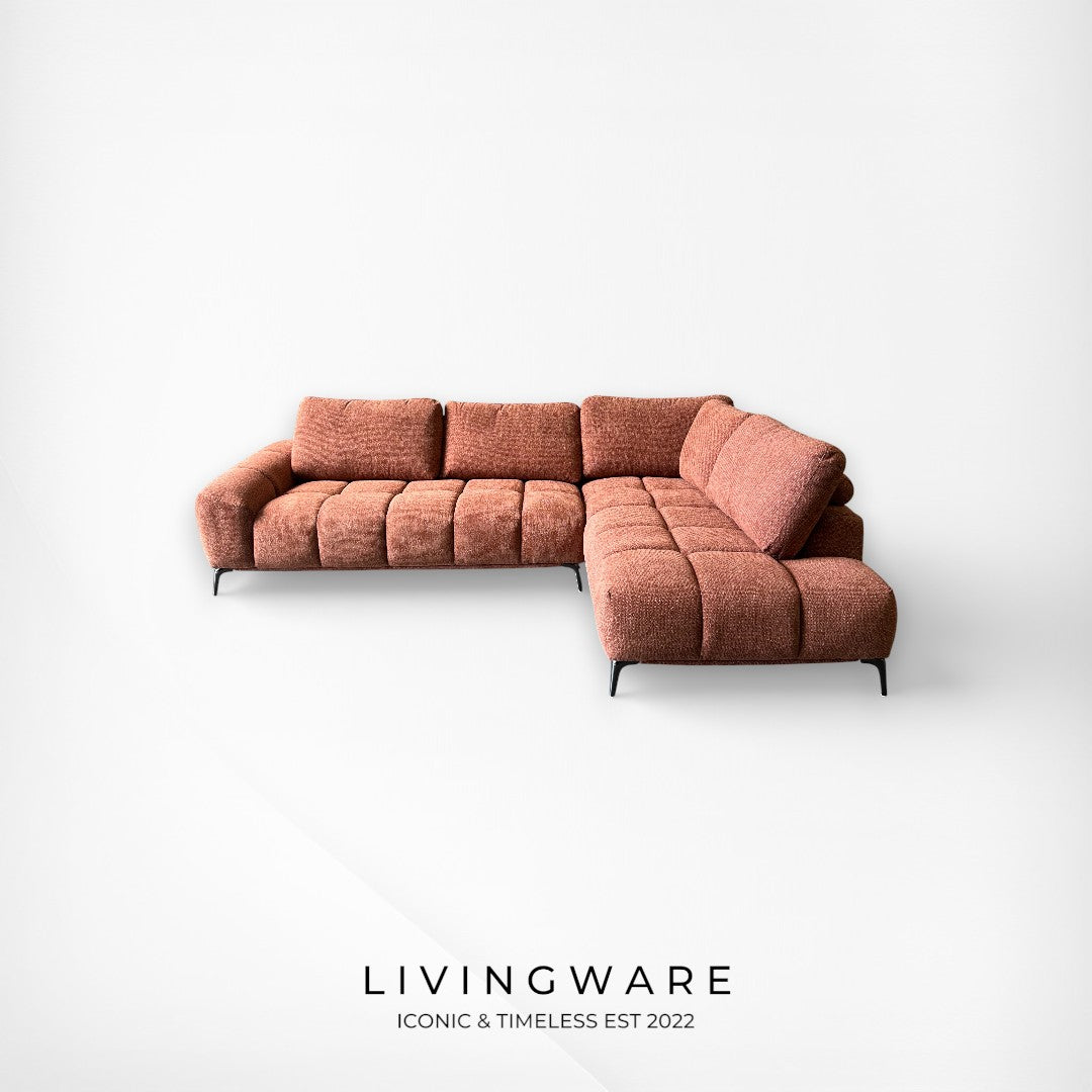 livingware furniture odessia 3seater right chaise couch