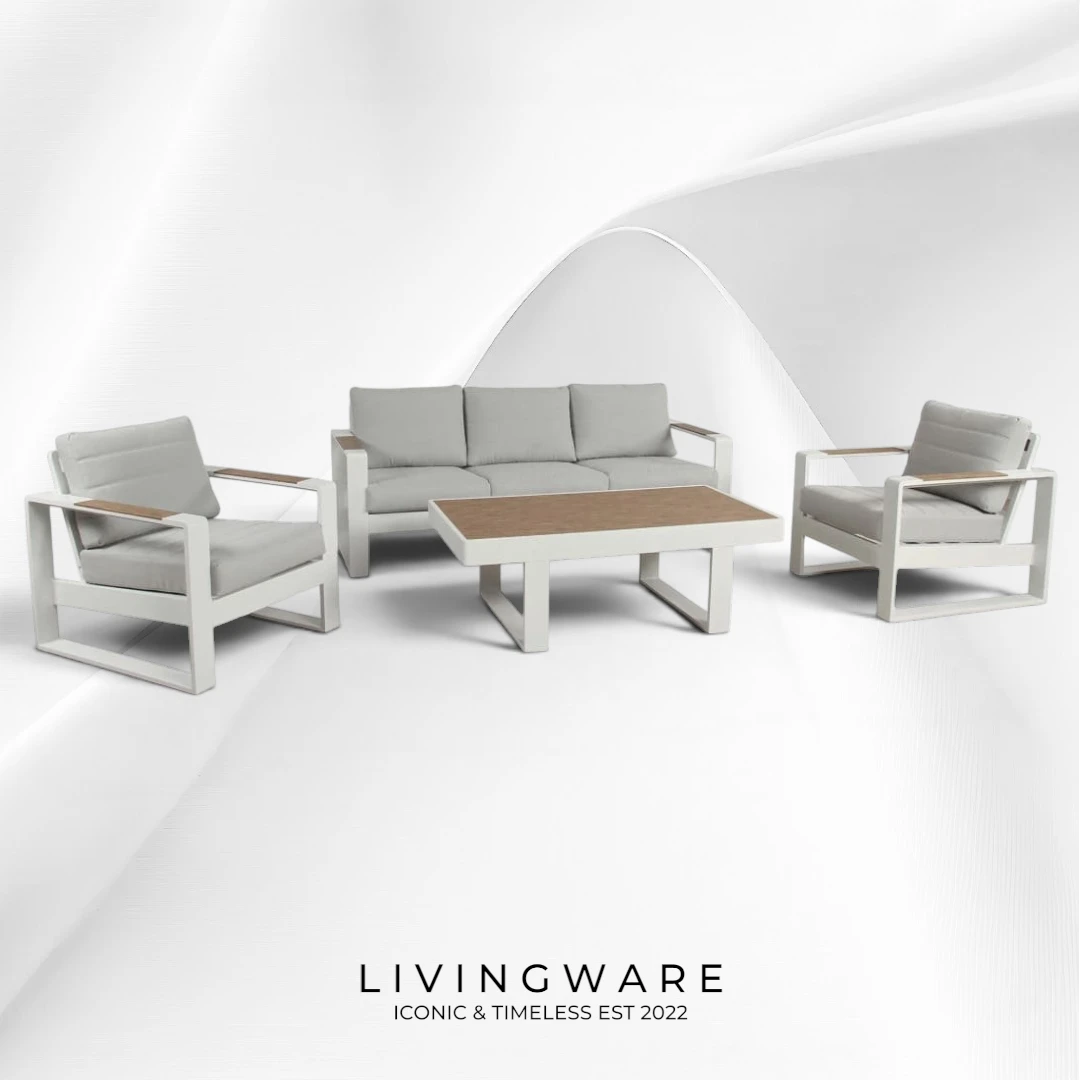 livingware modena outdoor lounges 4 pcs white australia