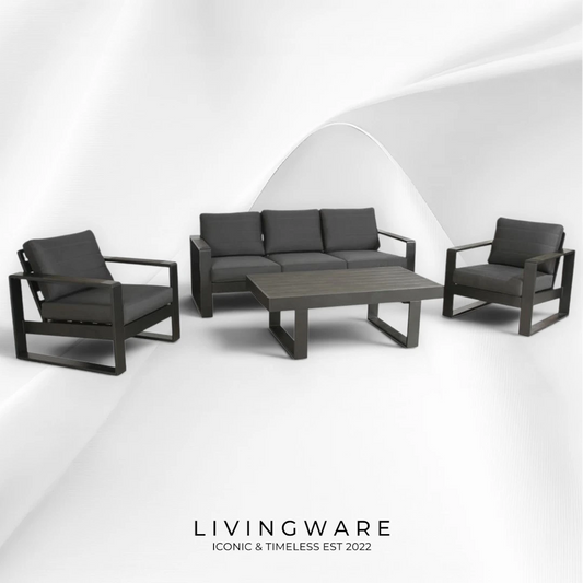 modena 4 pieces charcoal outdoor lounges melbourne
